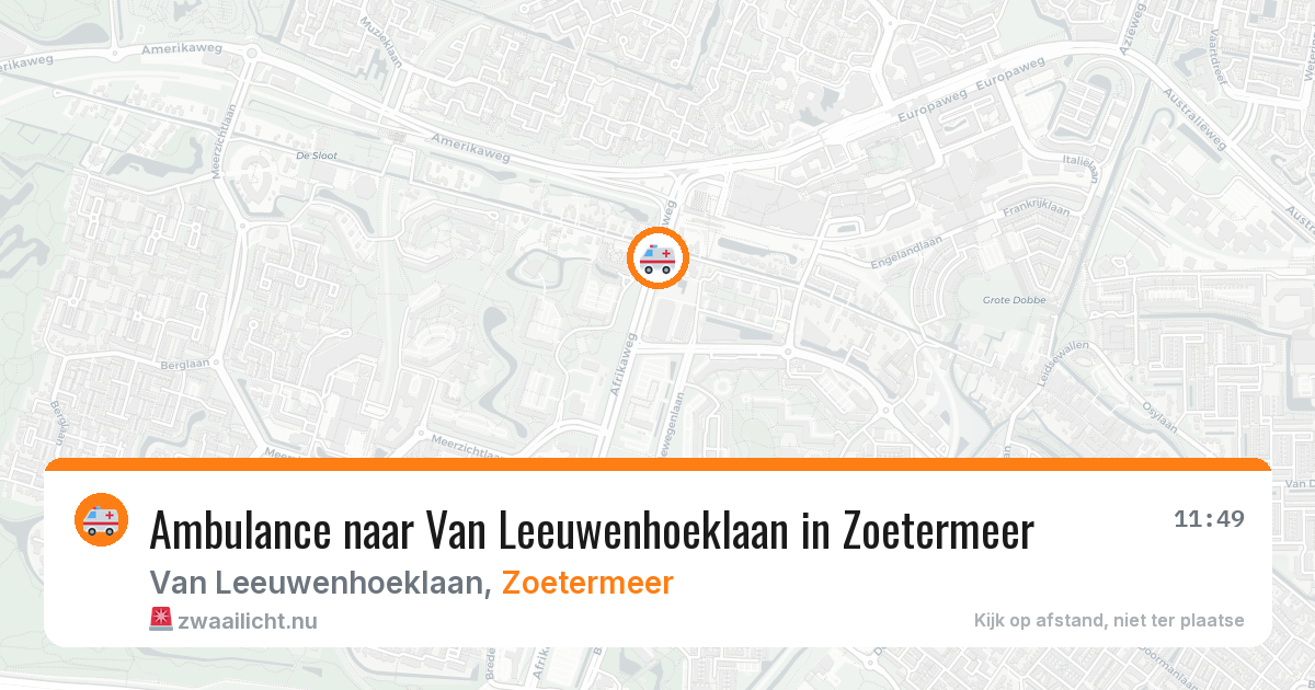 Ambulance naar Van Leeuwenhoeklaan in Zoetermeer — 12 mei 2026