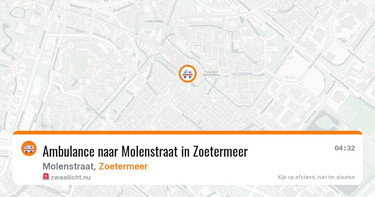 Ambulance naar Molenstraat in Zoetermeer — 11 jul 2026