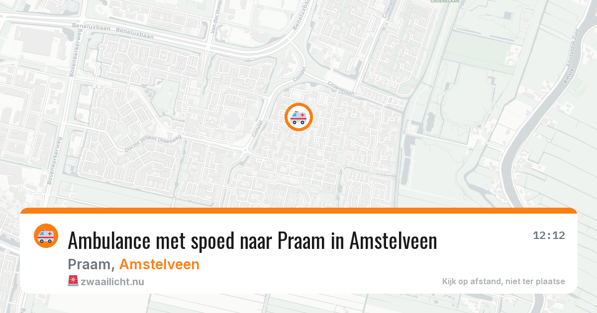 Ambulance met spoed naar Praam in Amstelveen — 22 jul 2026