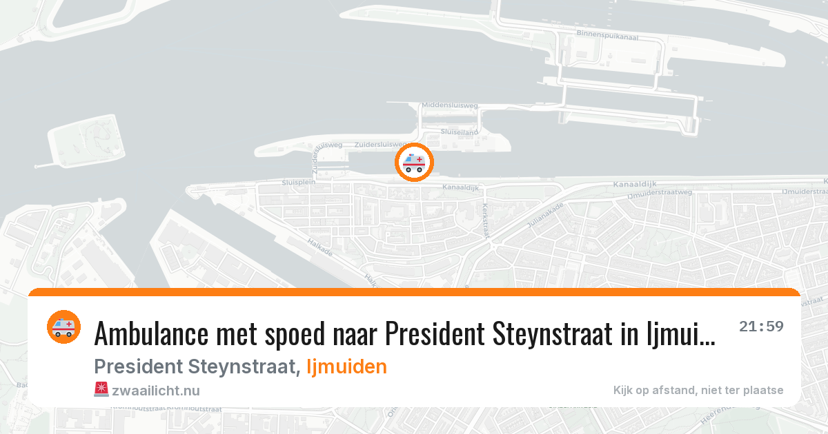 Ambulance met spoed naar President Steynstraat in Ijmuiden — 21 apr 2026
