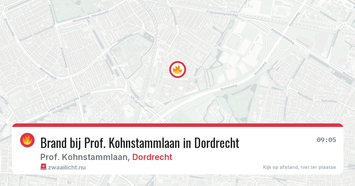 Brand bij Prof. Kohnstammlaan in Dordrecht — 8 mrt 2026