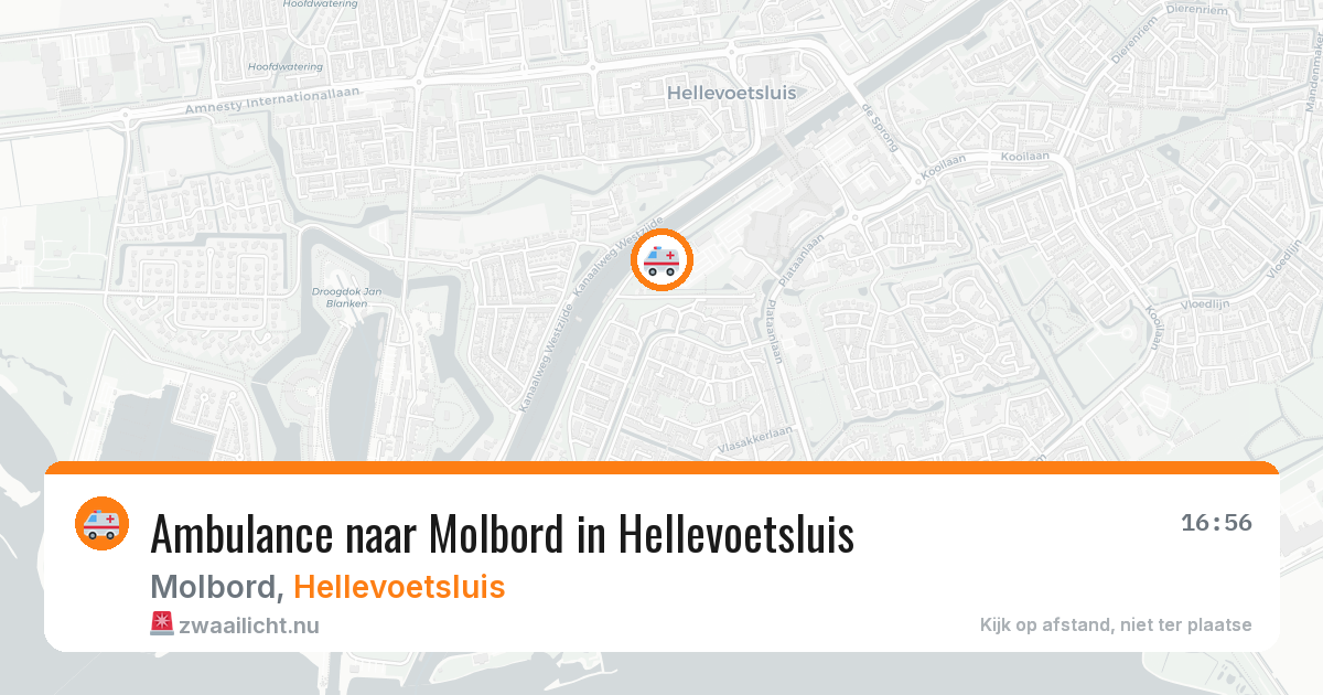 Ambulance naar Molbord in Hellevoetsluis — 18 mei 2026