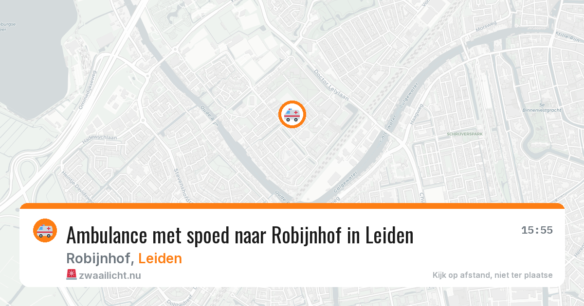 Ambulance met spoed naar Robijnhof in Leiden — 14 jul 2026