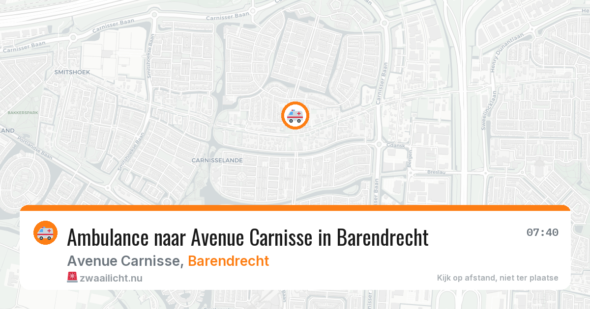 Ambulance naar Avenue Carnisse in Barendrecht — 11 jul 2026