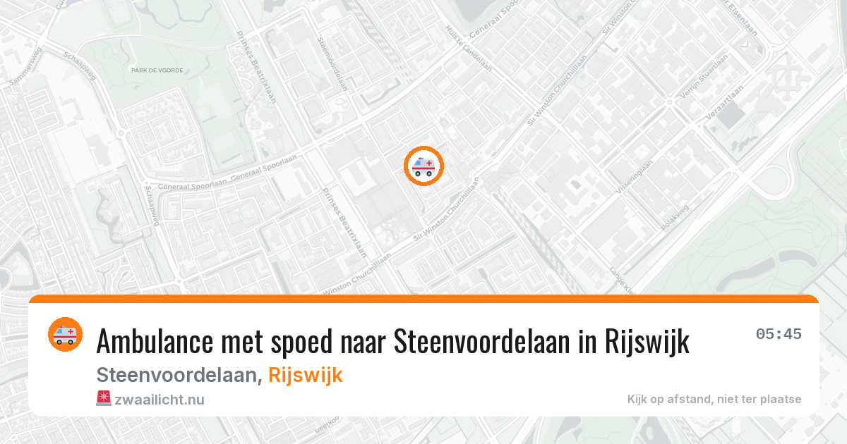 Ambulance met spoed naar Steenvoordelaan in Rijswijk — 15 mei 2026