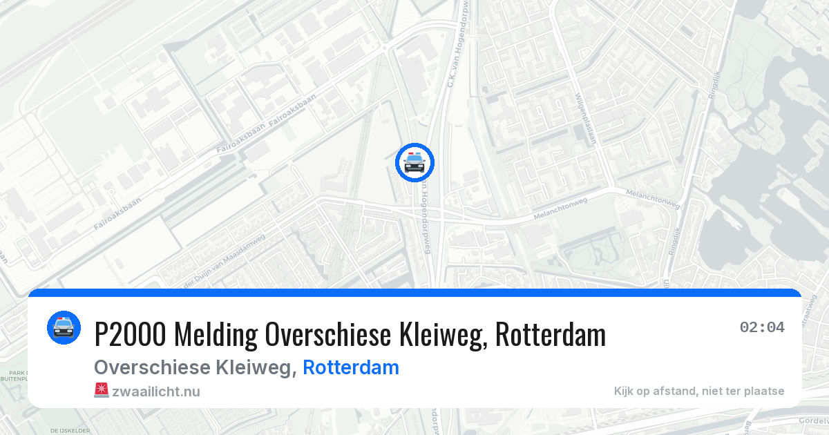 P2000 Melding Overschiese Kleiweg, Rotterdam — 2 jun 2026