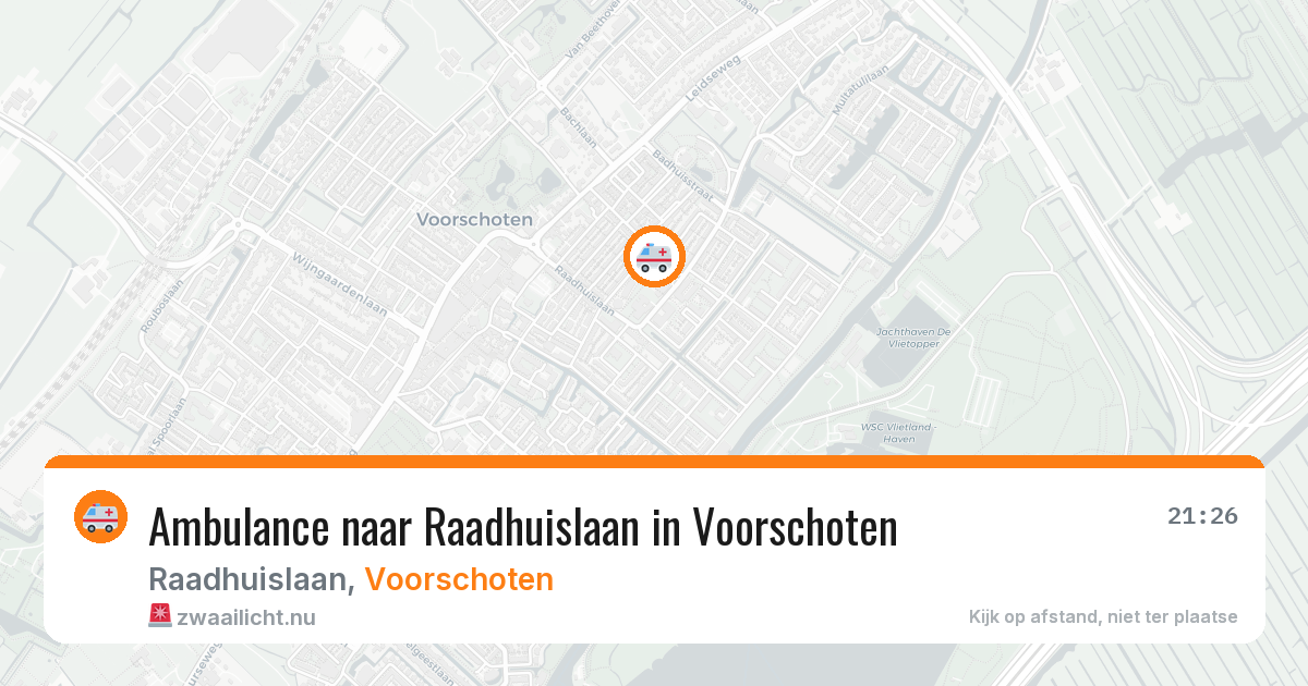 Ambulance naar Raadhuislaan in Voorschoten — 13 jul 2026
