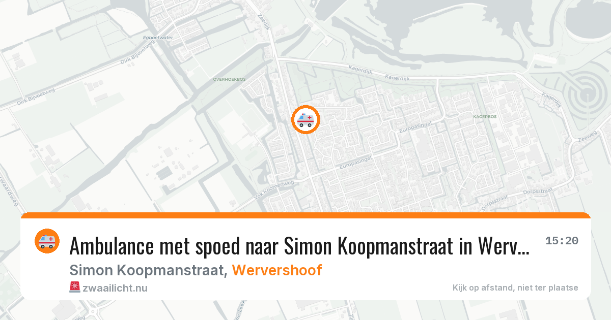 Ambulance met spoed naar Simon Koopmanstraat in Wervershoof — 8 jul 2026