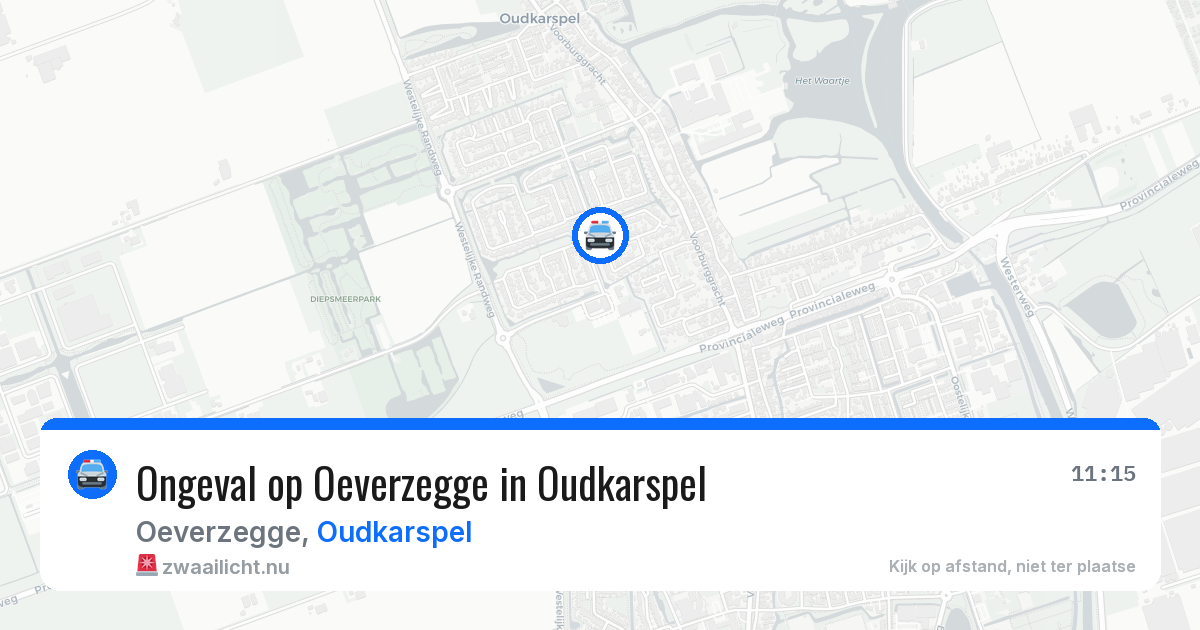 Ongeval op Oeverzegge in Oudkarspel — 17 mrt 2026