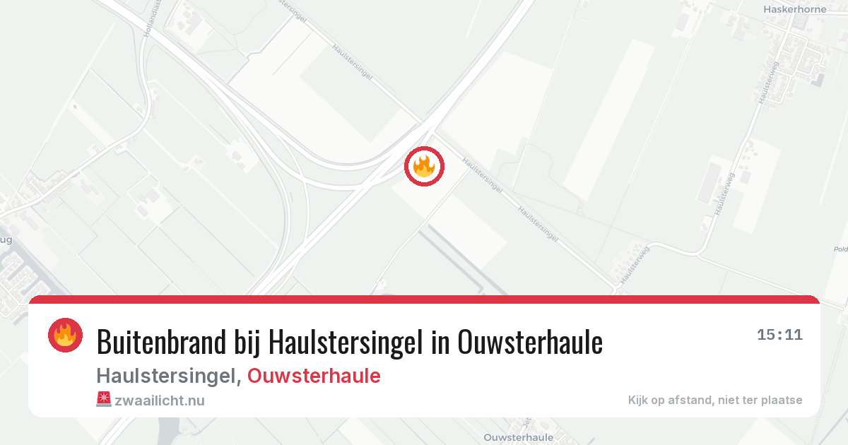Buitenbrand bij Haulstersingel in Ouwsterhaule — 29 apr 2026