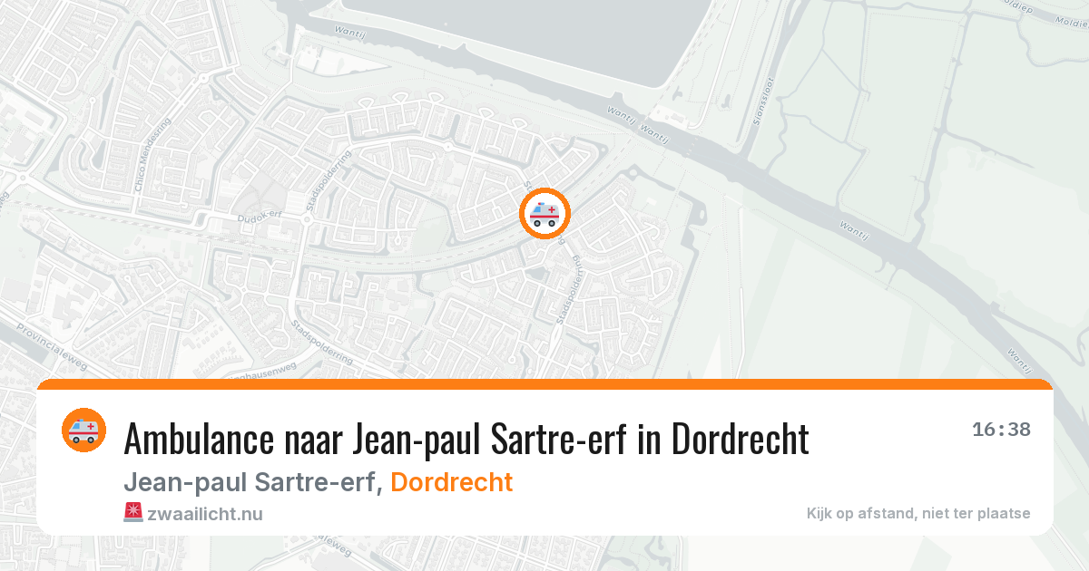 Ambulance naar Jean-paul Sartre-erf in Dordrecht — 19 jul 2026