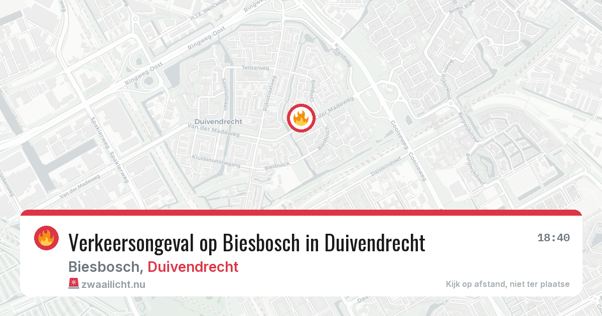 Verkeersongeval op Biesbosch in Duivendrecht — 20 mei 2026