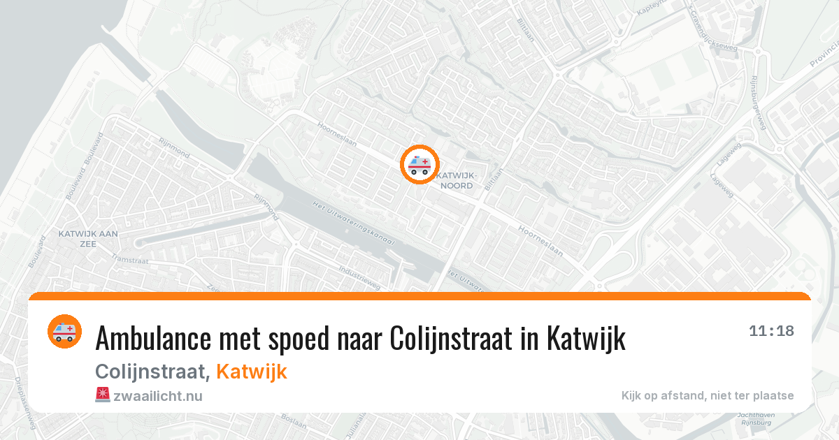Ambulance met spoed naar Colijnstraat in Katwijk — 24 feb 2026