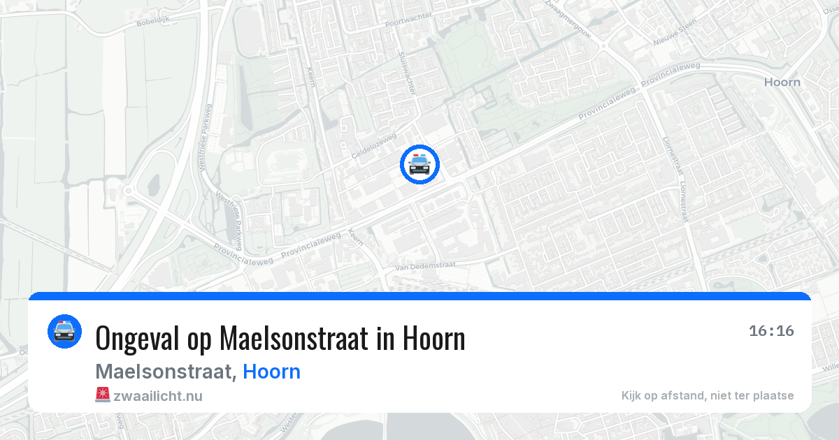 Ongeval op Maelsonstraat in Hoorn — 12 mei 2026