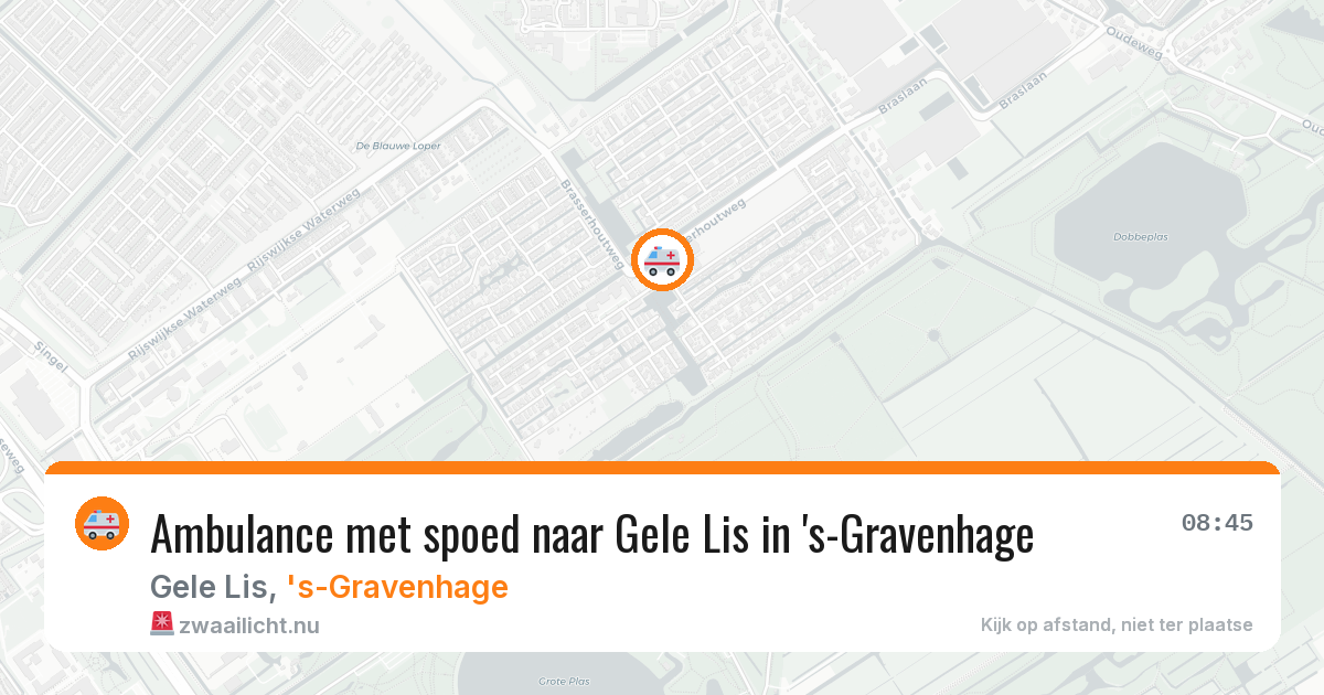 Ambulance met spoed naar Gele Lis in 's-Gravenhage — 8 mei 2026