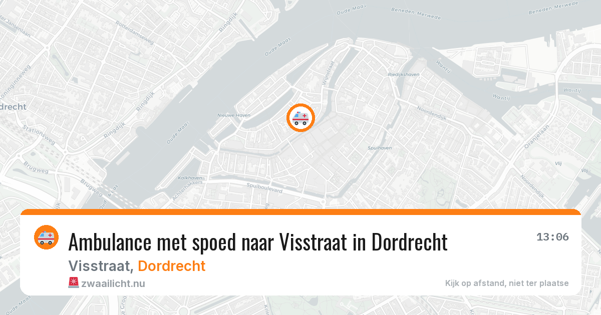 Ambulance met spoed naar Visstraat in Dordrecht — 15 mei 2026