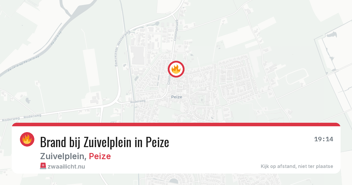 Brand bij Zuivelplein in Peize — 26 mrt 2026