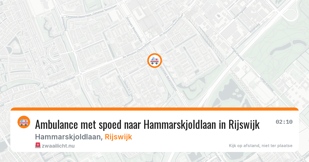 Ambulance met spoed naar Hammarskjoldlaan in Rijswijk — 12 mei 2026
