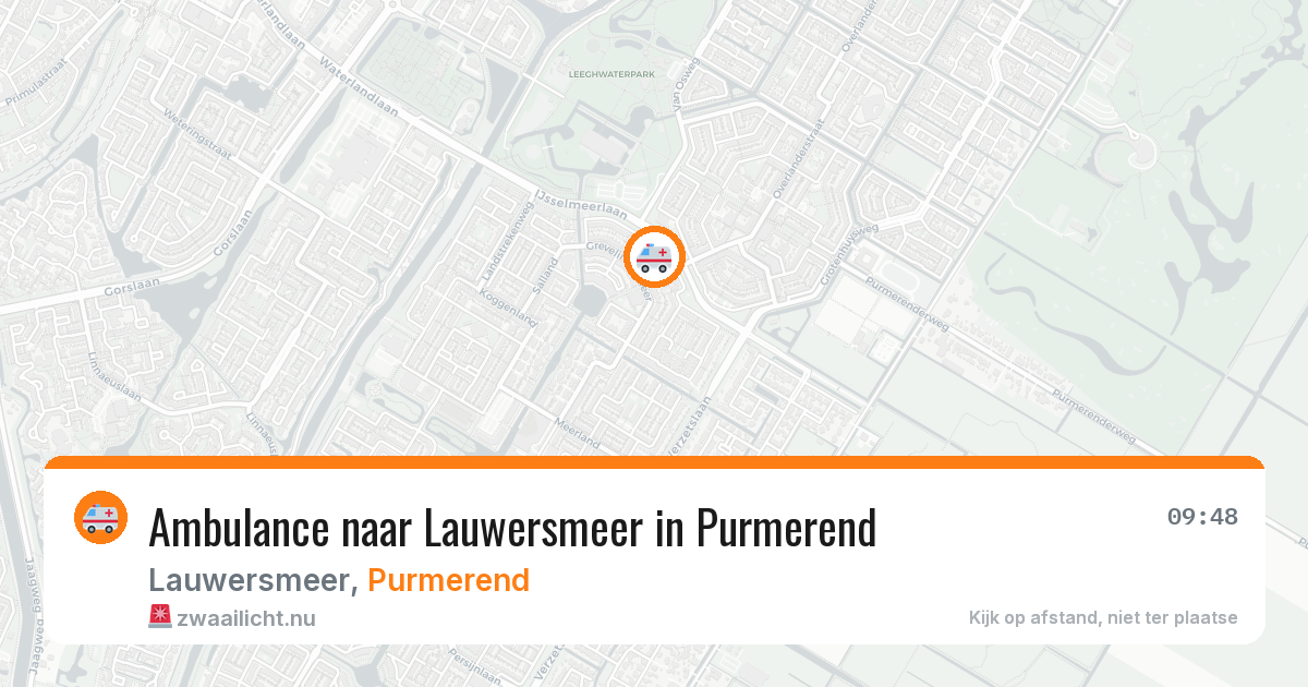 Ambulance naar Lauwersmeer in Purmerend — 20 apr 2026