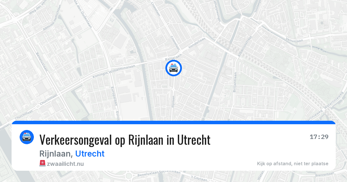 Verkeersongeval op Rijnlaan in Utrecht — 6 jun 2026