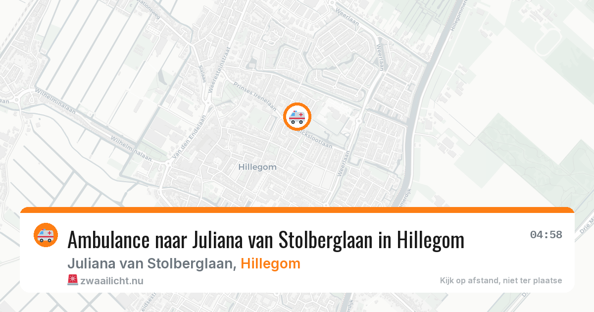 Ambulance naar Juliana van Stolberglaan in Hillegom — 22 mrt 2026