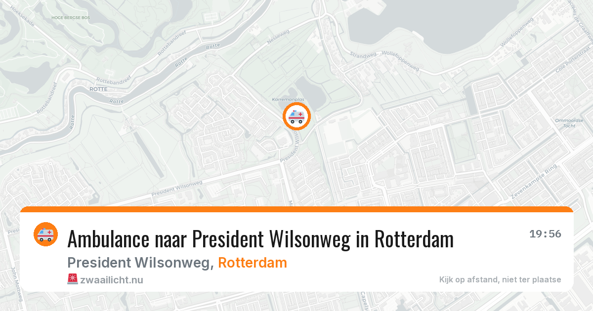Ambulance naar President Wilsonweg in Rotterdam — 2 jun 2026