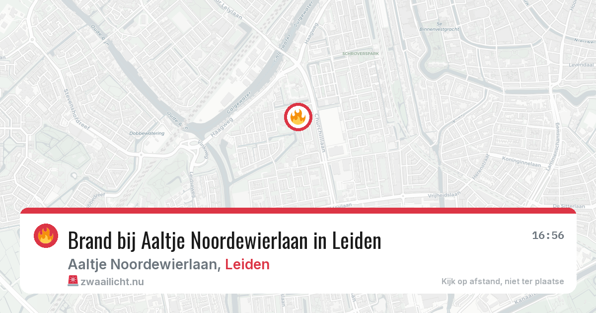 Brand bij Aaltje Noordewierlaan in Leiden — 18 mrt 2026