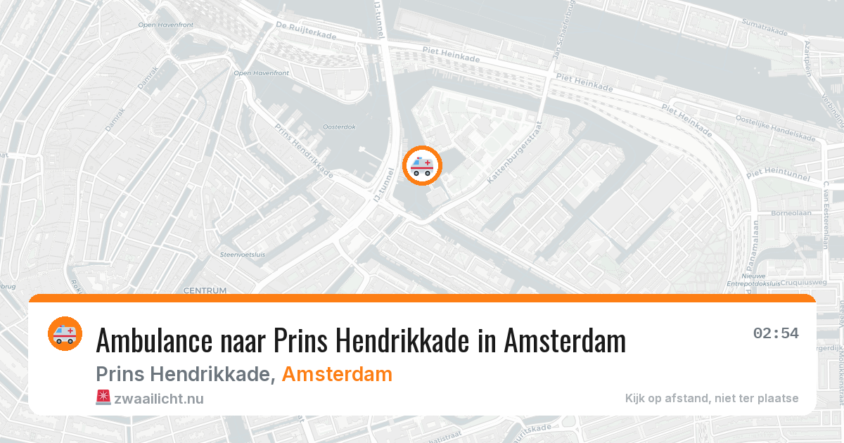 Ambulance naar Prins Hendrikkade in Amsterdam — 15 jul 2026