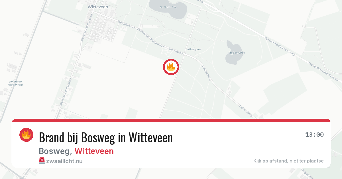 Brand bij Bosweg in Witteveen — 11 jul 2026