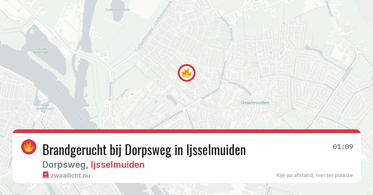 Brandgerucht bij Dorpsweg in Ijsselmuiden — 18 jul 2026