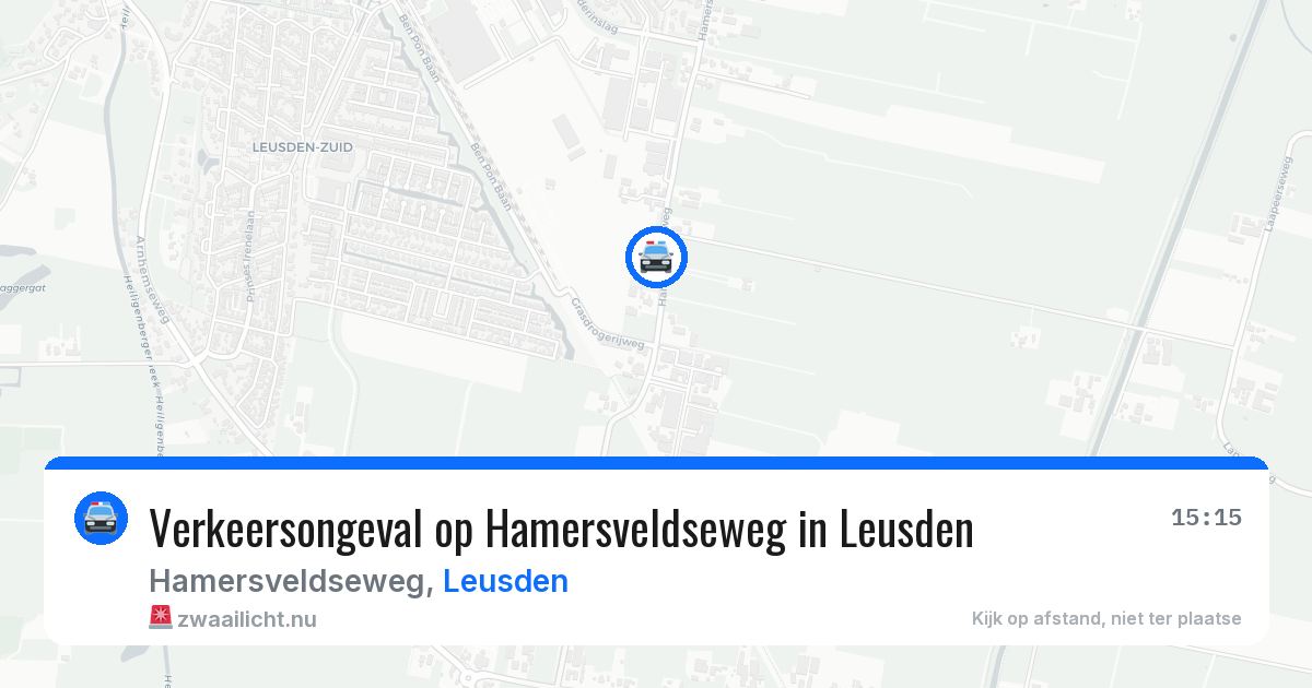 Verkeersongeval op Hamersveldseweg in Leusden — 16 jul 2026