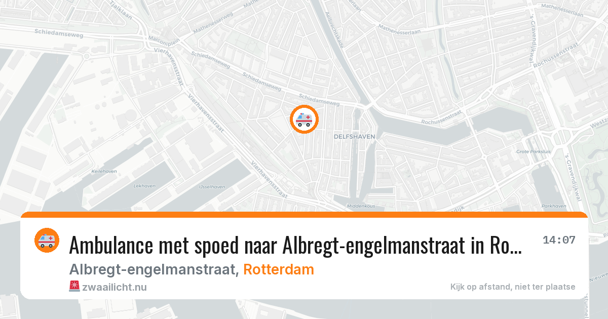 Ambulance met spoed naar Albregt-engelmanstraat in Rotterdam — 11 jul 2026