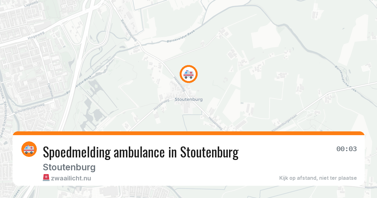 Spoedmelding ambulance in Stoutenburg — 26 apr 2026