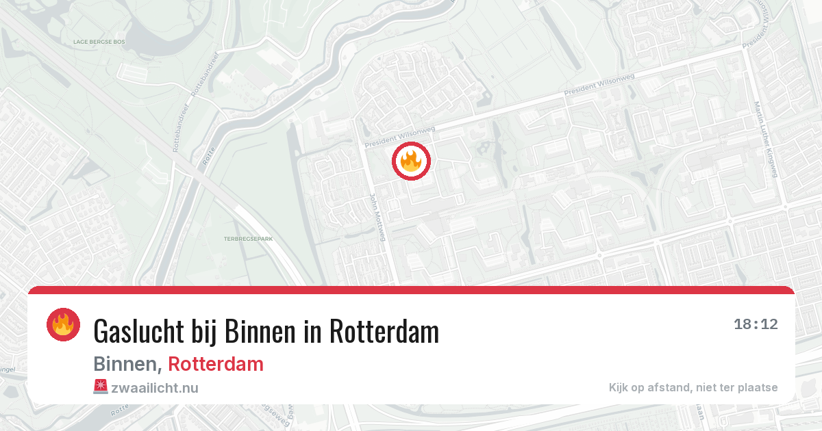 Gaslucht bij Binnen in Rotterdam — 17 jul 2026