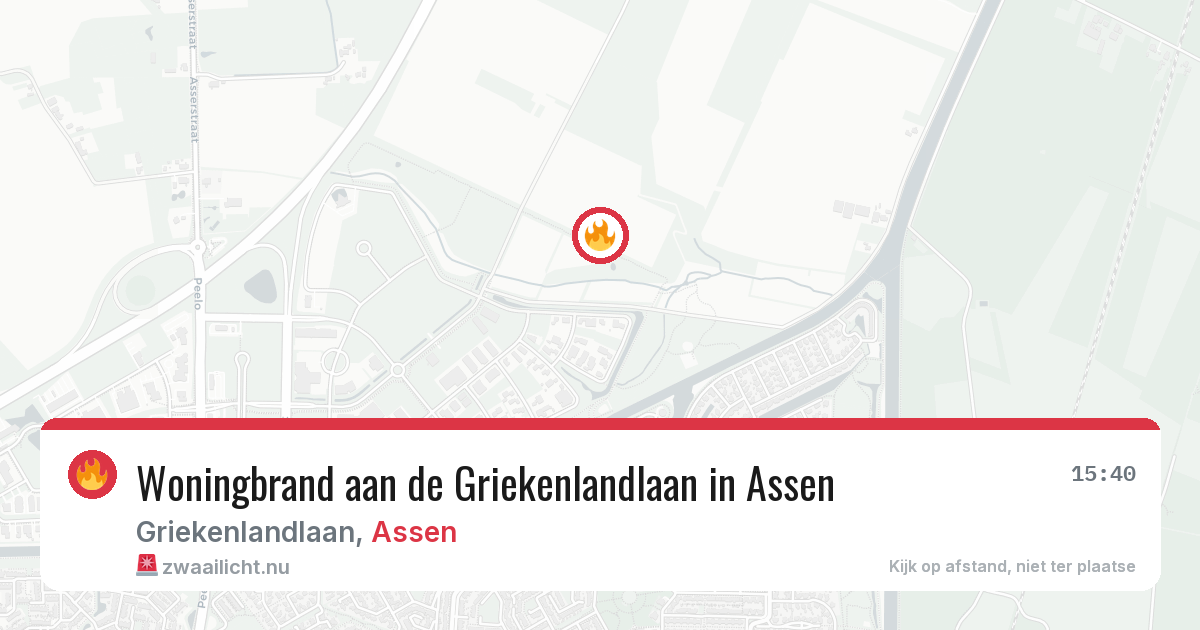 Woningbrand aan de Griekenlandlaan in Assen — 3 mrt 2026