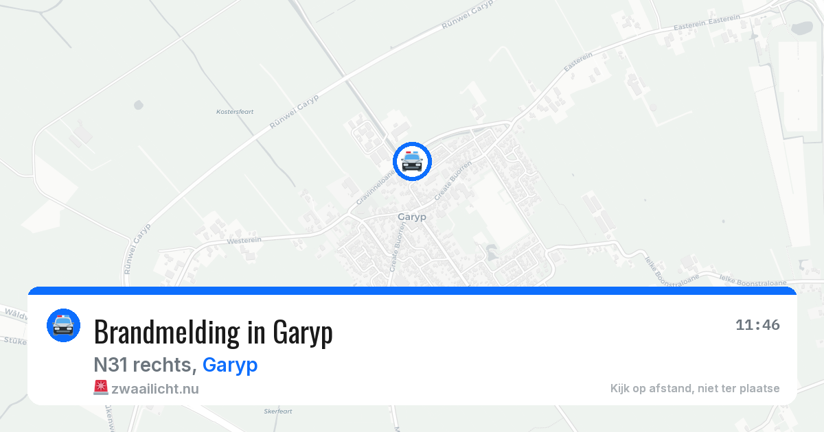 Brandmelding in Garyp — 18 mrt 2026