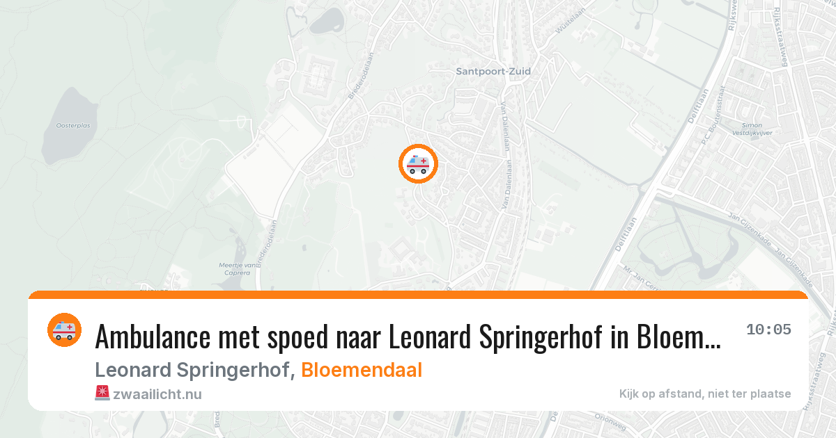 Ambulance met spoed naar Leonard Springerhof in Bloemendaal — 27 jan 2026