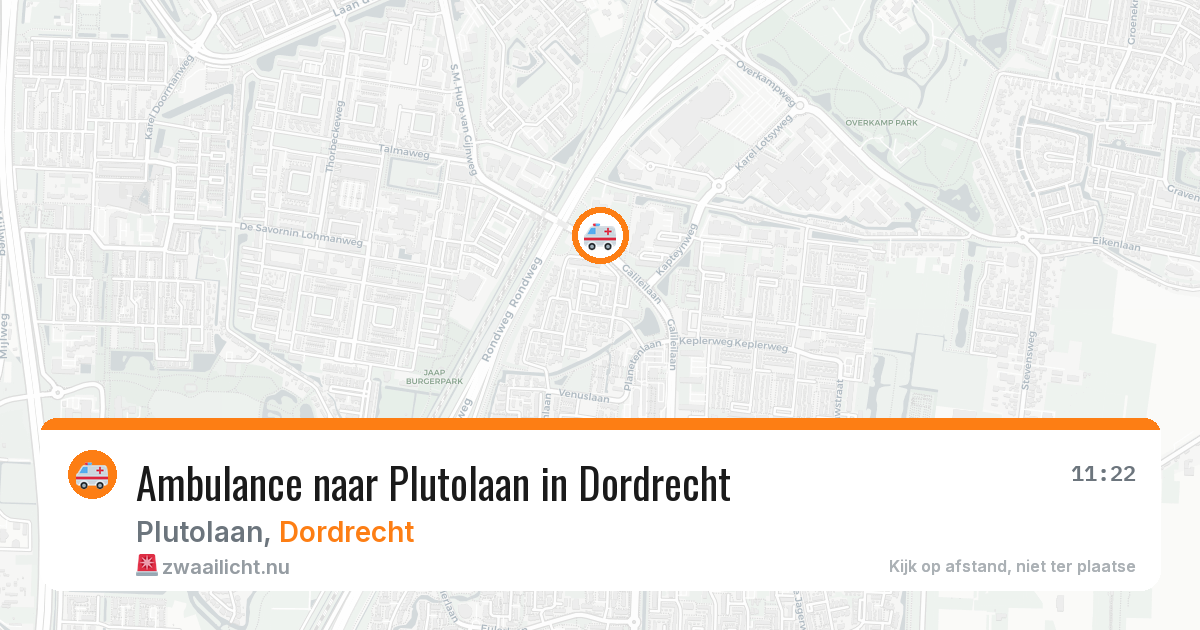 Ambulance naar Plutolaan in Dordrecht — 15 jul 2026