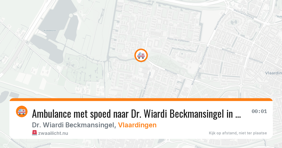 Ambulance met spoed naar Dr. Wiardi Beckmansingel in Vlaardingen — 13 jul 2026