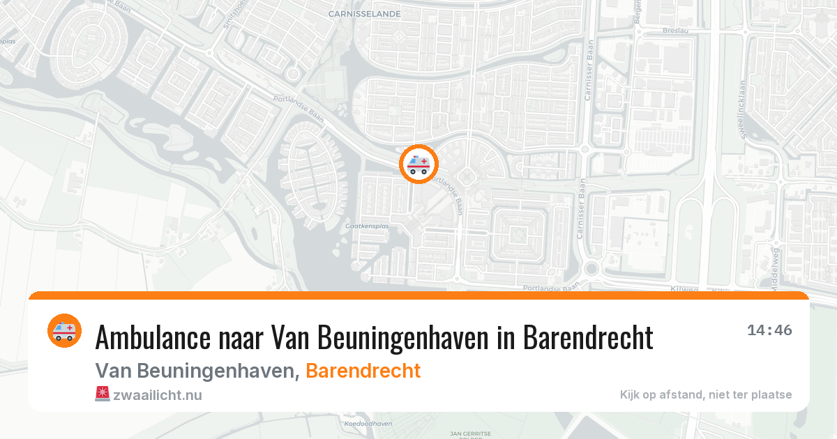 Ambulance naar Van Beuningenhaven in Barendrecht — 15 jul 2026