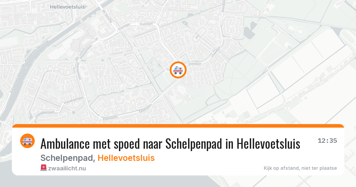 Ambulance met spoed naar Schelpenpad in Hellevoetsluis — 30 mrt 2026