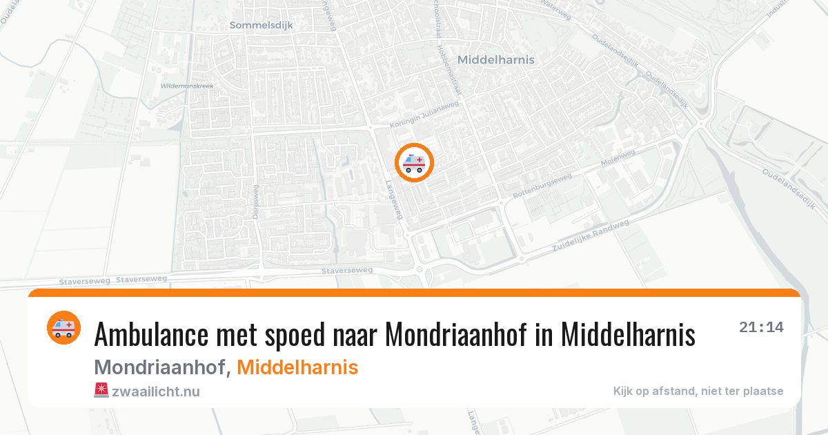 Ambulance met spoed naar Mondriaanhof in Middelharnis — 4 jun 2026