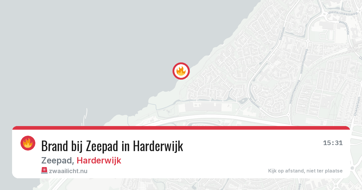 Brand bij Zeepad in Harderwijk — 7 jun 2026