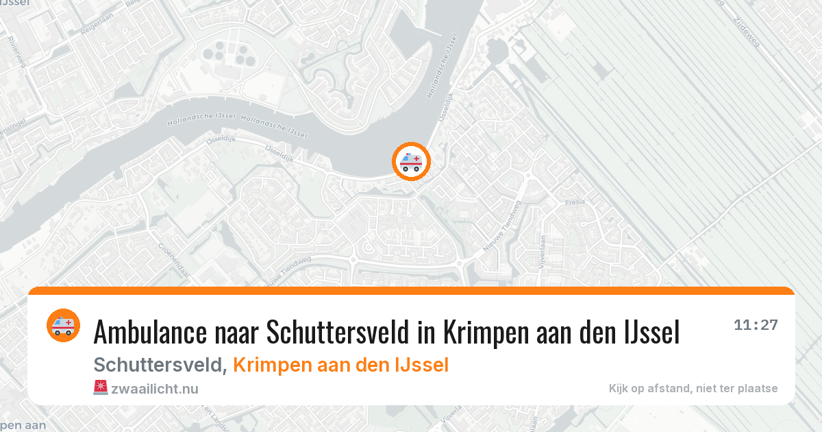 Ambulance naar Schuttersveld in Krimpen aan den IJssel — 27 mei 2026