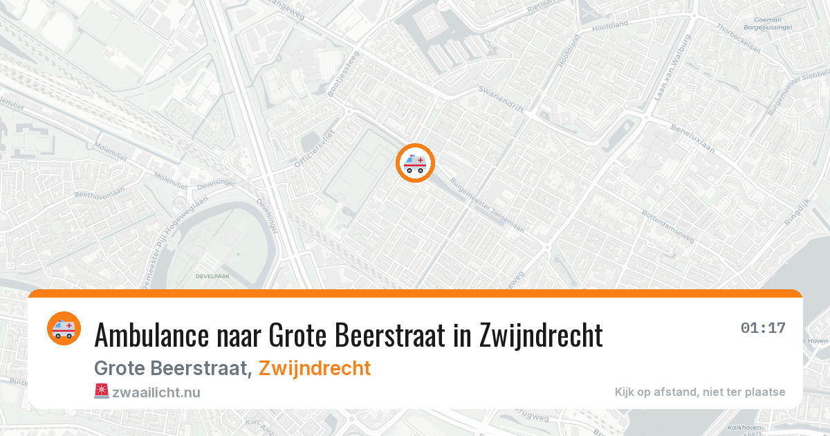 Ambulance naar Grote Beerstraat in Zwijndrecht — 10 jul 2026