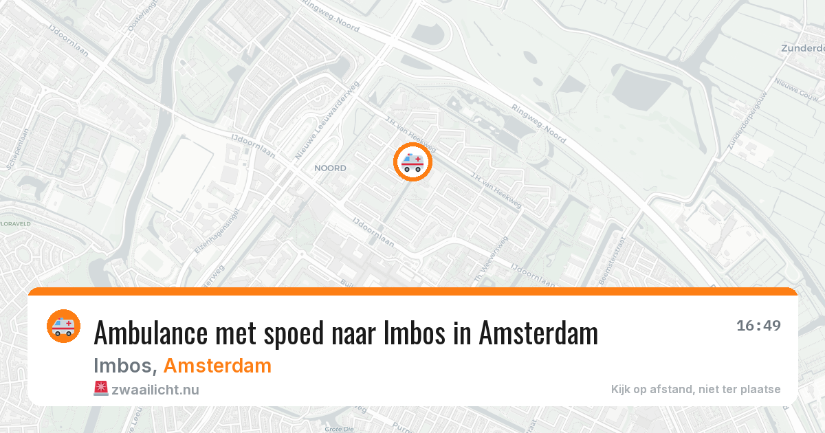 Ambulance met spoed naar Imbos in Amsterdam — 14 jul 2026