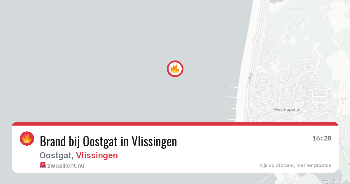 Brand bij Oostgat in Vlissingen — 24 jul 2026