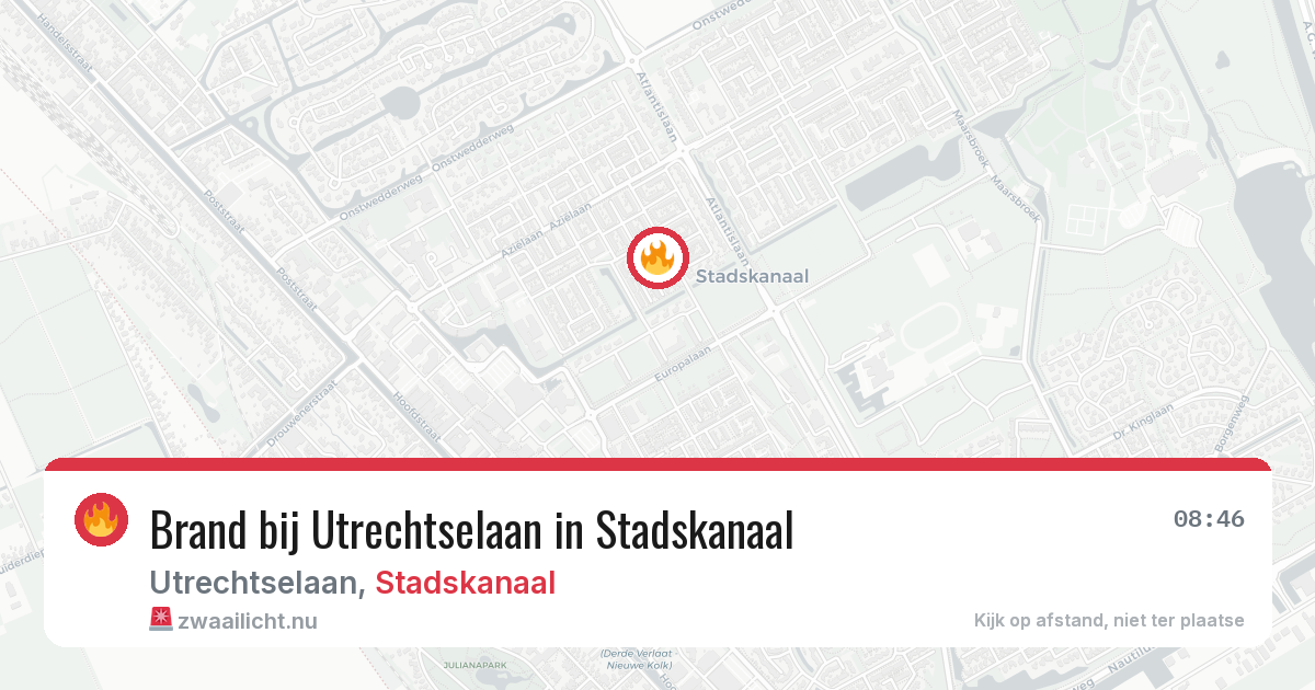 Brand bij Utrechtselaan in Stadskanaal — 14 mei 2026