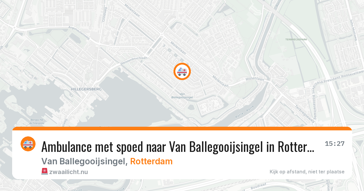 Ambulance met spoed naar Van Ballegooijsingel in Rotterdam — 26 jul 2026