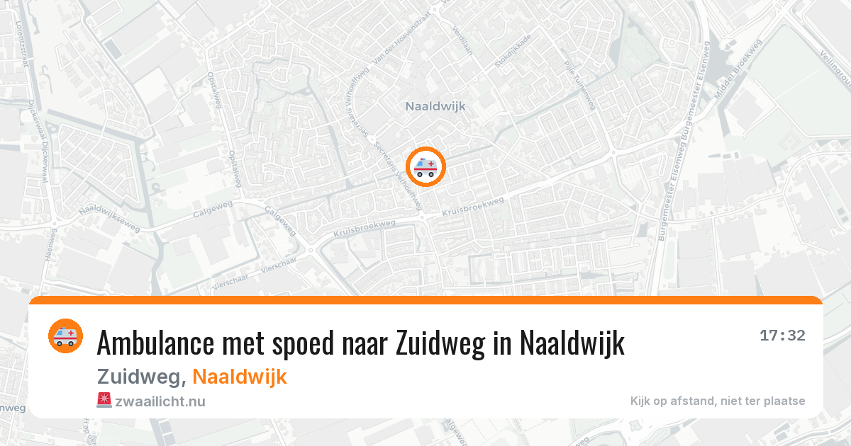 Ambulance met spoed naar Zuidweg in Naaldwijk — 25 jul 2026